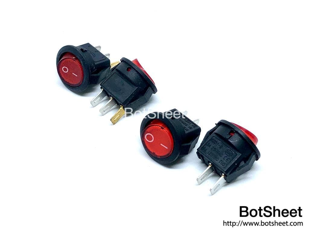 圓形船型開關 KCD1-108 (直徑16.4mm)